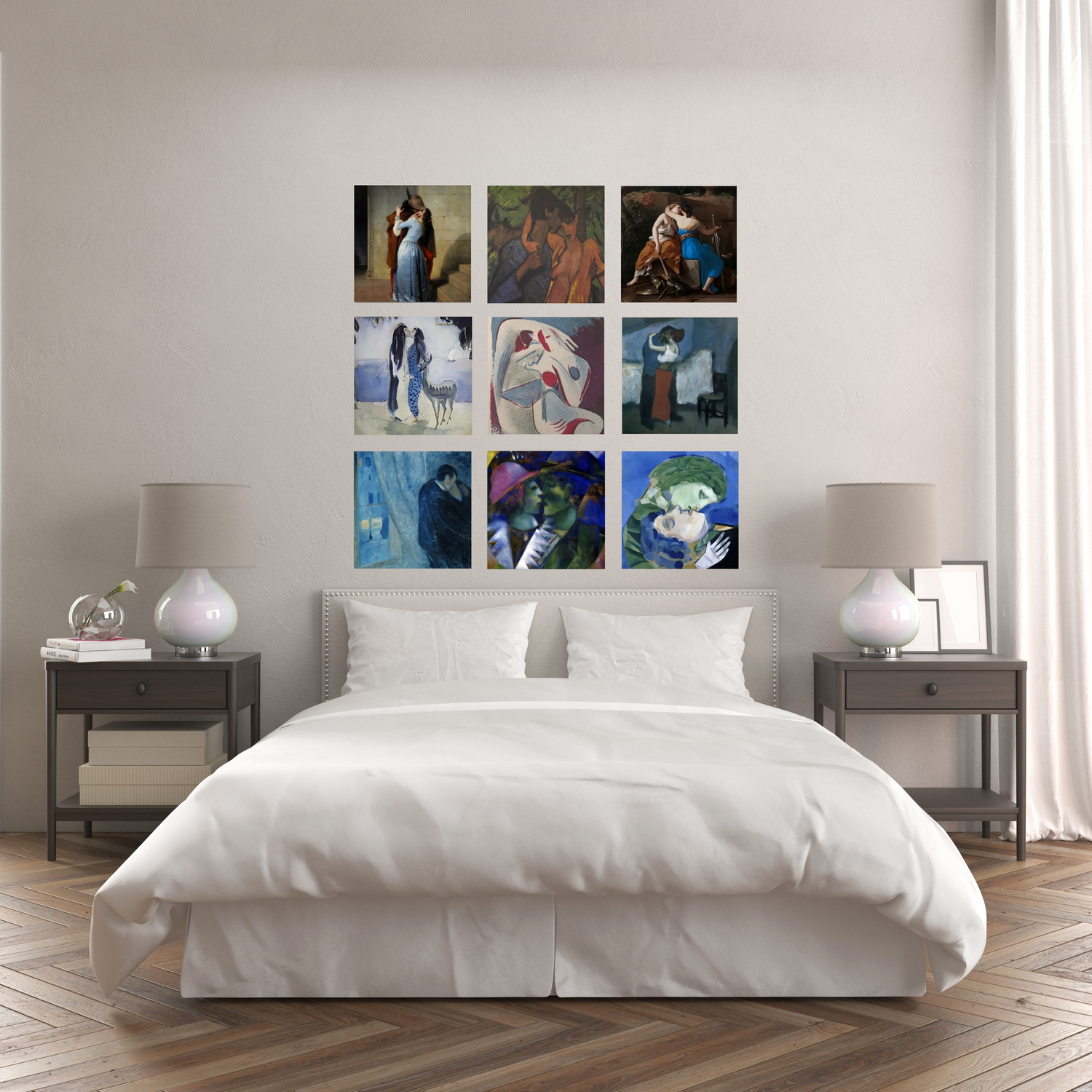Z Collection - Eclectic Blue Kissing Wall in Aluminum