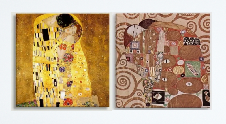 Z Collection - Klimt Kissing Wall in Aluminum